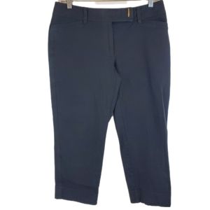 White House Black Market WHBM Slim Crop Chino Dress Pants Size 8 Womens Stretch